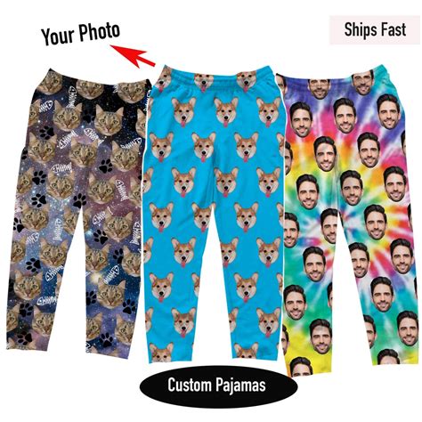 pajama costume|custom pajama pants with photo.